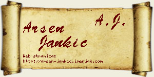 Arsen Jankić vizit kartica